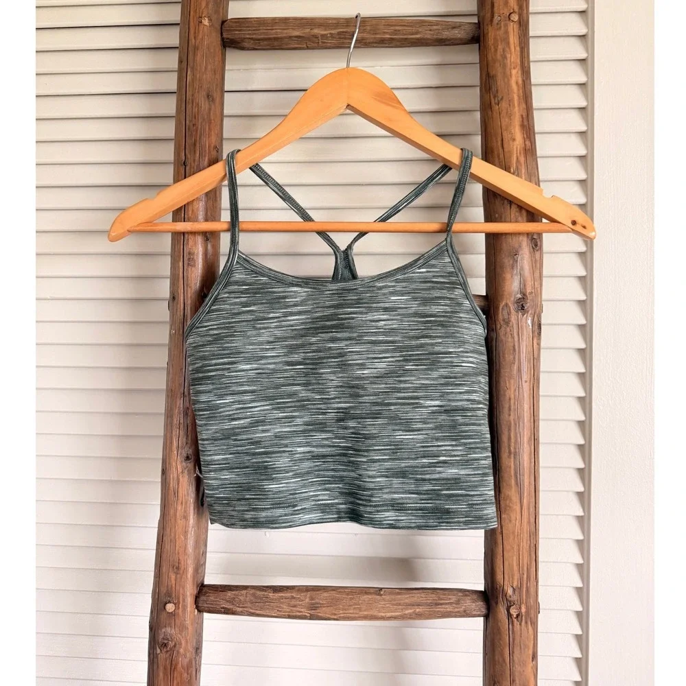 OFFLINE‎ by Aerie Hugger Recharge Sports Bra XS Green Space Dye